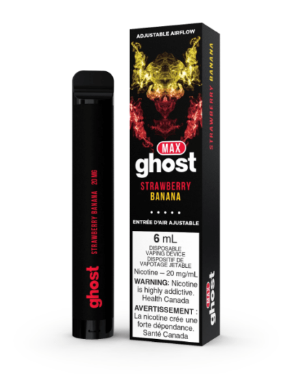 2000 puffs ghost max bold disposable vaping device strawberry banana