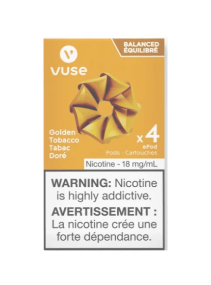 vuse golden tobacco 4 pods