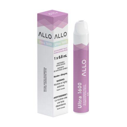 Allo ultra 1600 puffs blue raspberry peach disposable vape