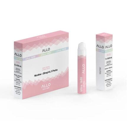 Allo ultra 1600 puffs disposable vape pink lemon