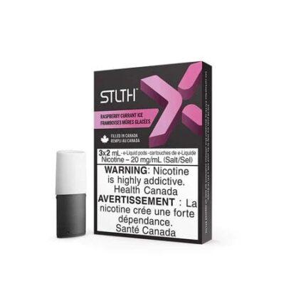 Stlth pods 3x2 mL Raspberry currant ice Nic 20mg mL