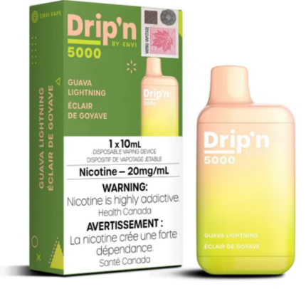 dripn Guava lighting 13mL 5000 puffs 20g Nic