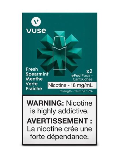 vuse spearmint x2 pods 20mL nicotine