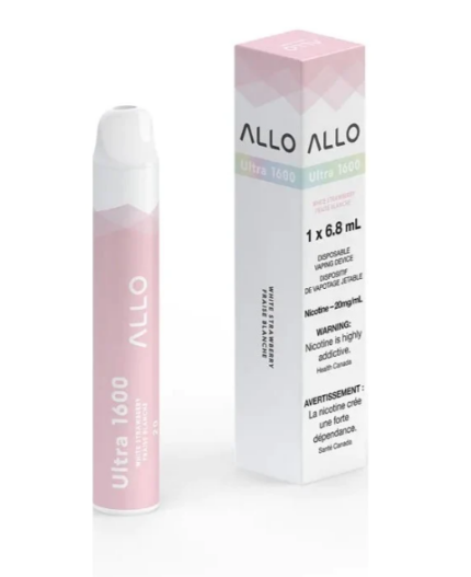 allo 1600 puffs white strawberry