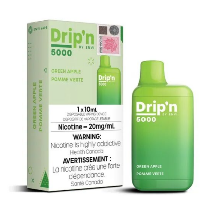 dripn green apple 5000 puffs