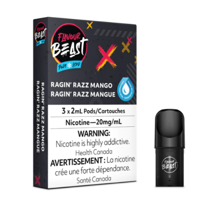 beast pods 3x2mL ragin razz mango