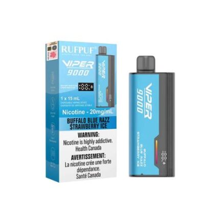 Rufpuf viper 9000 disposable vape Blue Razz Strawberry Ice