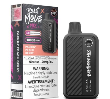 Beast mode max 18k packin peach berry disposable vape