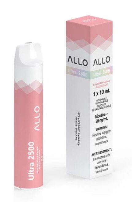 Allo ultra 2500 strawberry banana disposable