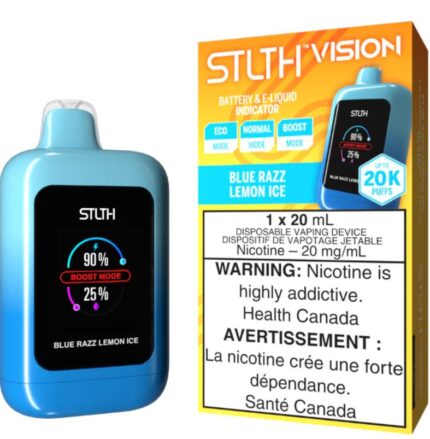 Stlth vision 20k blue Razz lemon ice disposable vape