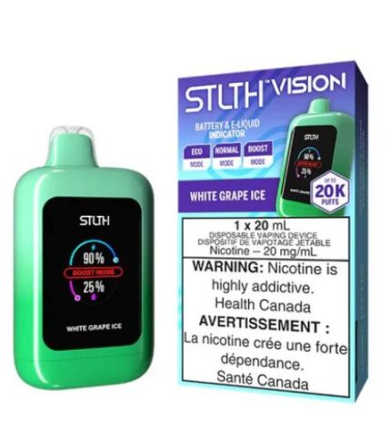 Stlth vision 20k white grape ice disposable vape