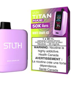 a box of stlth titan max 50k disposable vape