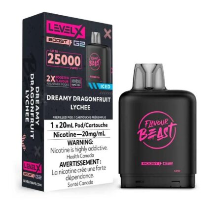 level x boost G2 iced prefilled pods dreamy dragon fruit lychee
