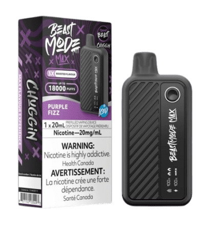 Beast mode max 18000 puffs purple fizz Iced prefilled vaping device