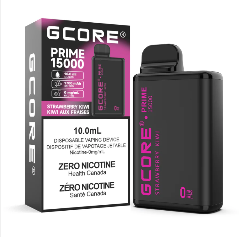 Gcore prime 15000 strawberry kiwi nicotine free disposalbe vepe